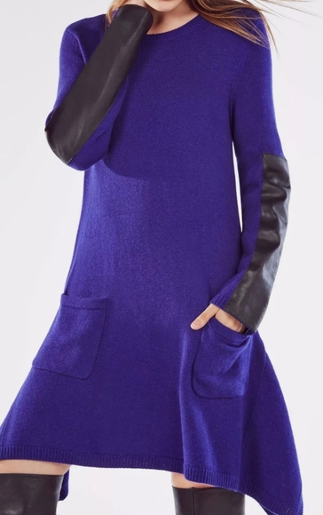 💙 BCBGMaxAzria Dahnya Blue Sweater Dress - Picture 4 of 15